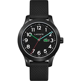 Lacoste Analogowy zegarek kwarcowy dla dzieci z czarnym silikonowym paskiem - 2030032, czarny, One Size, Pasek - Paski - miniaturka - grafika 1