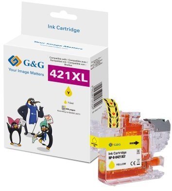 Tusz G&G Tusz kompatybilny z Brother LC421XLY wkład 500 stron żółty 20558