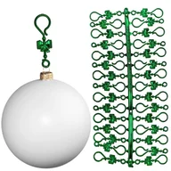 Bombki - Haczyki zawieszki ozdobne do bombek zielone 30szt - miniaturka - grafika 1