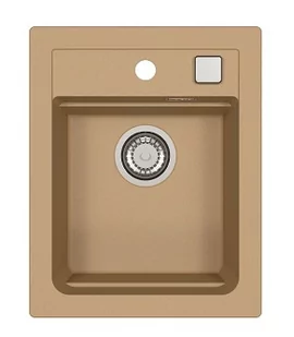 Alveus Atrox 10 Zlewozmywak granitowy jednokomorowy 50x40 cm beżowy 1139769 - Zlewozmywaki - miniaturka - grafika 1