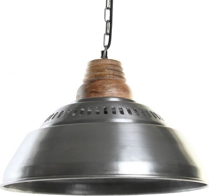 Lampa wisząca DKD Home Decor Lampa Sufitowa DKD Home Decor Srebrzysty Brązowy Żelazo Drewno mango 50 W 43 x 43 x 31 cm