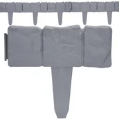 Ogrodzenia - Zestaw 8 obrzeży do łóżek o wyglądzie granitu 20 m - miniaturka - grafika 1