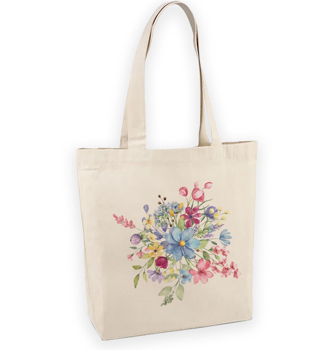 Torba bawełniana z nadrukiem polnych kwiatów