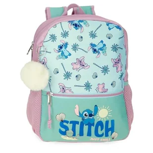 Disney Stitch Just Chill Plecak Szkolny Zielony 27x33x11 cm Poliester by Joumma Bags, Zielony, Talla única, plecak szkolny - Plecaki szkolne i tornistry - miniaturka - grafika 1