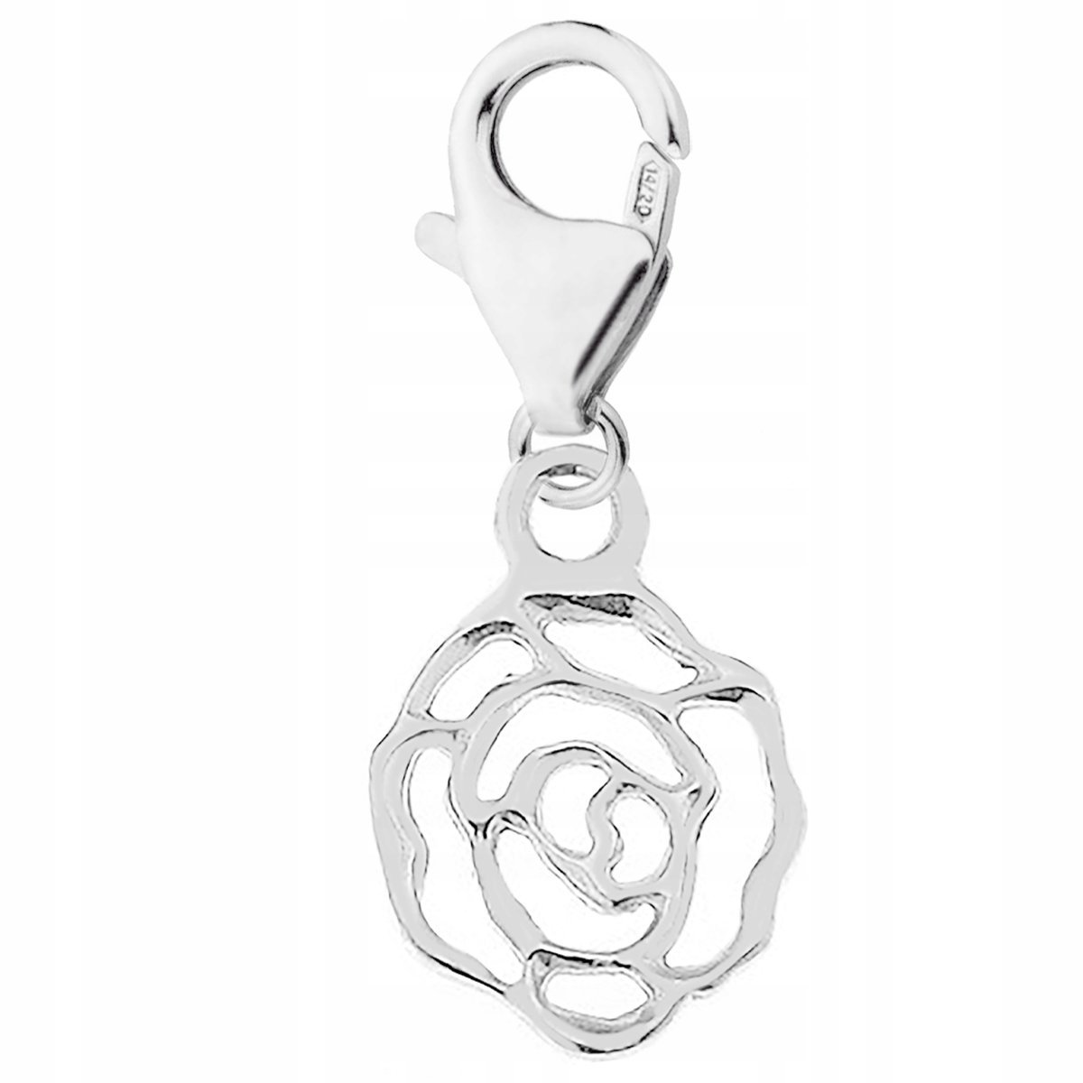 Zawieszka wisząca Róża Kwiatek srebro 925