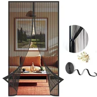 Moskitiery - (90x210cm) Magnetyczna moskitiera do drzwi przesuwnych, moskitiera do drzwi balkonowych, automatyczna magnetyczna - miniaturka - grafika 1