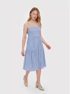 Sukienki - Vero Moda Sukienka letnia Jily 10260794 Niebieski Regular Fit - grafika 1