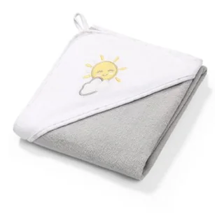 BabyOno Okrycie kąpielowe frotte ręcznik z kapturkiem 100x100cm słonko | PONAD 10 TYŚ PRODUKTÓW W ATRAKCYJNYCH CENACH | SZYBKA - Okrycia kąpielowe dla dzieci - miniaturka - grafika 1