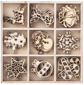 Decoupage - Kształty z drewna Święta 45 szt. - miniaturka - grafika 1