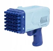 Bańki mydlane - Pistolet na bańki mydlane ze światłem + płyn 100 ml 36 DYSZ ROBIĄCYCH BAŃKI - miniaturka - grafika 1