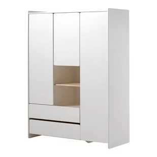 Biała szafa dziecięca Vipack Kiddy, 137,8 x 190 cm - Szafy i szafki dla dzieci - miniaturka - grafika 1