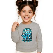 Bluzy dla dziewczynek - BLUZA DZIECIĘCA 67 SIX SEVEN KLOCKI VIRAL DLA CHŁOPCA DZIEWCZYNKI 110-116 - miniaturka - grafika 1