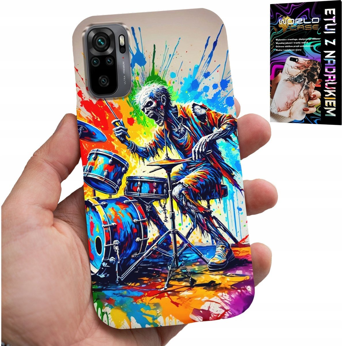 ETUI DO XIAOMI NOTE 10 / 10S - ROCK PERKUSJA BĘBNY KOŚCIOTRUP POKROWIEC