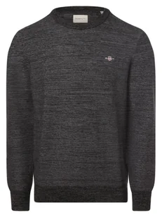 Gant - Sweter męski z dodatkiem wełny merino, szary - Swetry męskie - miniaturka - grafika 1