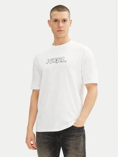 KARL LAGERFELD T-Shirt 755156 552235 Biały Regular Fit - Koszulki męskie - miniaturka - grafika 1