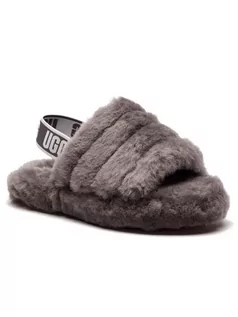 Kapcie damskie - Ugg Australia Kapcie K Fluff Yeah Slide 1098494K Szary - grafika 1