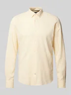 Koszule męskie - Koszula biznesowa o kroju slim fit w jednolitym kolorze - miniaturka - grafika 1