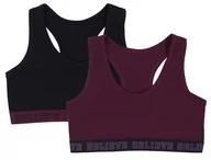 Biustonosze - 2X Bordowo-Czarny, Sportowy Stanik - miniaturka - grafika 1