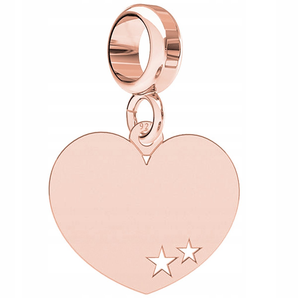 Charms Serce Gwiazdki różowe złoto srebro