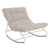 Fotele i krzesła ogrodowe - Esti&Esta Fotel bujany z poduszką Cloud - miniaturka - grafika 1