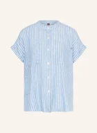 Bluzki damskie - Tommy Hilfiger Bluzka Z Lnu blau - miniaturka - grafika 1