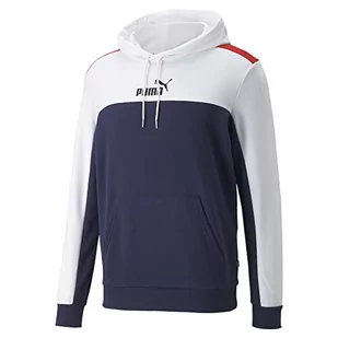 PUMA Męska bluza z kapturem ESS+ Block Hoodie Tr Sweatshirt, niebieska, XXL - Bluzy męskie - miniaturka - grafika 1