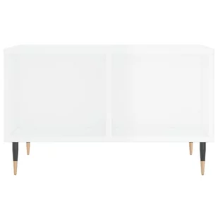 Stolik kawowy, biały o wysokim połysku, 60x50x36,5 cm  Lumarko! - Ławy i stoliki kawowe - miniaturka - grafika 3