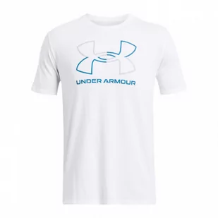 Męski t-shirt z nadrukiem Under Armour UA Foundation Short Sleeve - bialy - UNDER ARMOUR - Koszulki sportowe męskie - miniaturka - grafika 1