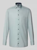 Koszule męskie - Koszula biznesowa o kroju modern fit z listwą guzikową - miniaturka - grafika 1