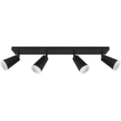 Lampy sufitowe - Nasufitowe reflektorki Sana 4148 Ideus na listwie czarne - miniaturka - grafika 1