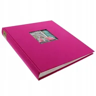 Albumy fotograficzne - Goldbuch GOLDBUCH album na zdjęcia z okienkiem wycięcia, Bella Vista, 30 x 31 cm, 60 białych stron z pergaminowy satynowany-podziału liści, len, różowy,,,,, 27898 27 898 - miniaturka - grafika 1