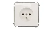 Gniazdka elektryczne - Kontakt Simon Gniazdo ścienne Basic z/u (moduł) BMGZ1.01/11 biały - miniaturka - grafika 1
