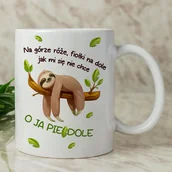 Kubki - Śmieszny kubek z nadrukiem - Leniwiec - miniaturka - grafika 1