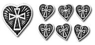 Spinki do mankietów i krawatów - guziki SACRED HEART - miniaturka - grafika 1