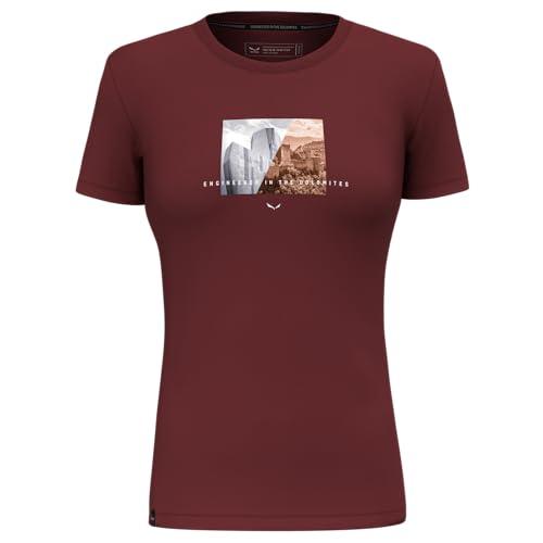 SALEWA Pure Design Dry T-shirt damski, Syrah, 3XL