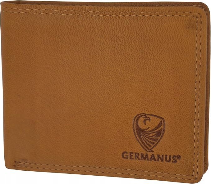 GERMANUS Portfel skórzany Max, jasnobrązowy, jeden rozmiar, klasyczny