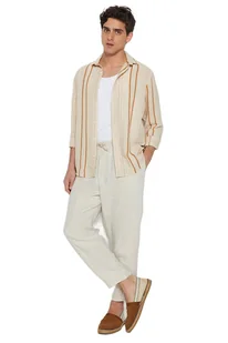 TRENDYOL MAN KOSZULA MĘSKA CASUAL BEŻOWA W PASKI DŁUGI RĘKAW XXL 5DA - Koszule męskie TRENDYOL MAN KOSZULA MĘSKA CASUAL BEŻOWA W PASKI DŁUGI RĘKAW XXL 5DA - Koszule męskie - miniaturka - grafika 1