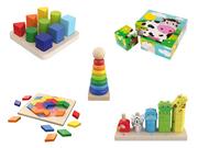 Układanki dla dzieci - PLAYTIVE PLAYTIVE Drewniana układanka edukacyjna, 1 zestaw 4055334263146 - miniaturka - grafika 1