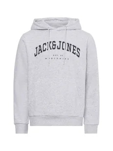 Jack & Jones Męski sweter z kapturem - JJEcaleb Mężczyźni szary marmurkowy, S - Swetry męskie - miniaturka - grafika 1
