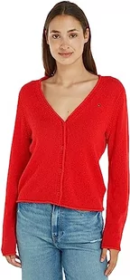 Tommy Hilfiger Damski kardigan z miękkiej wełny V-nk, Fajerwerki, XL - Swetry damskie - miniaturka - grafika 1