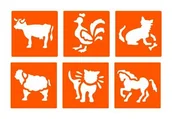 Scrapbooking - Zestaw 6 szablonów Zwierzęta z Farmy - miniaturka - grafika 1