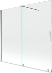Mexen Velar parawan nawannowy 2-skrzydłowy przesuwny 170 x 150 cm, transparent, chrom - 896-170-000-01-01 - Parawany nawannowe - miniaturka - grafika 1