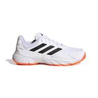 Buty sportowe męskie - Męskie buty tenisowe adidas Courtjam Control 3 Tennis Shoes Ftwr White/Core Black/Lucid Orange EUR 46 - miniaturka - grafika 1