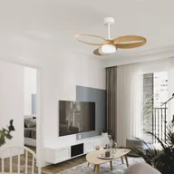 Wentylatory sufitowe - Mantra Iluminación Wentylator sufitowy LED Infinity wood decor DC cichy Ø 93 cm CCT - miniaturka - grafika 1