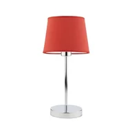 Lampy stojące - Lampka nocna LYSNE Siena, 60 W, E27, czerwona/chrom, 41,5x19,5 cm - miniaturka - grafika 1