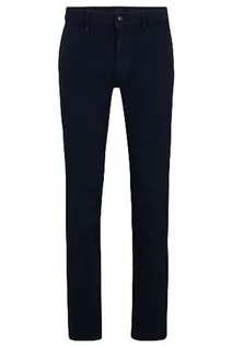 Spodenki męskie - BOSS Męskie spodnie chinosy, slim fit, z elastycznej bawełny twill, Dark Blue404, 30W / 34L - grafika 1