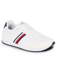 Sneakersy męskie - Sneakersy Tommy Hilfiger Lo Runner Mix FM0FM04958 Biały - miniaturka - grafika 1