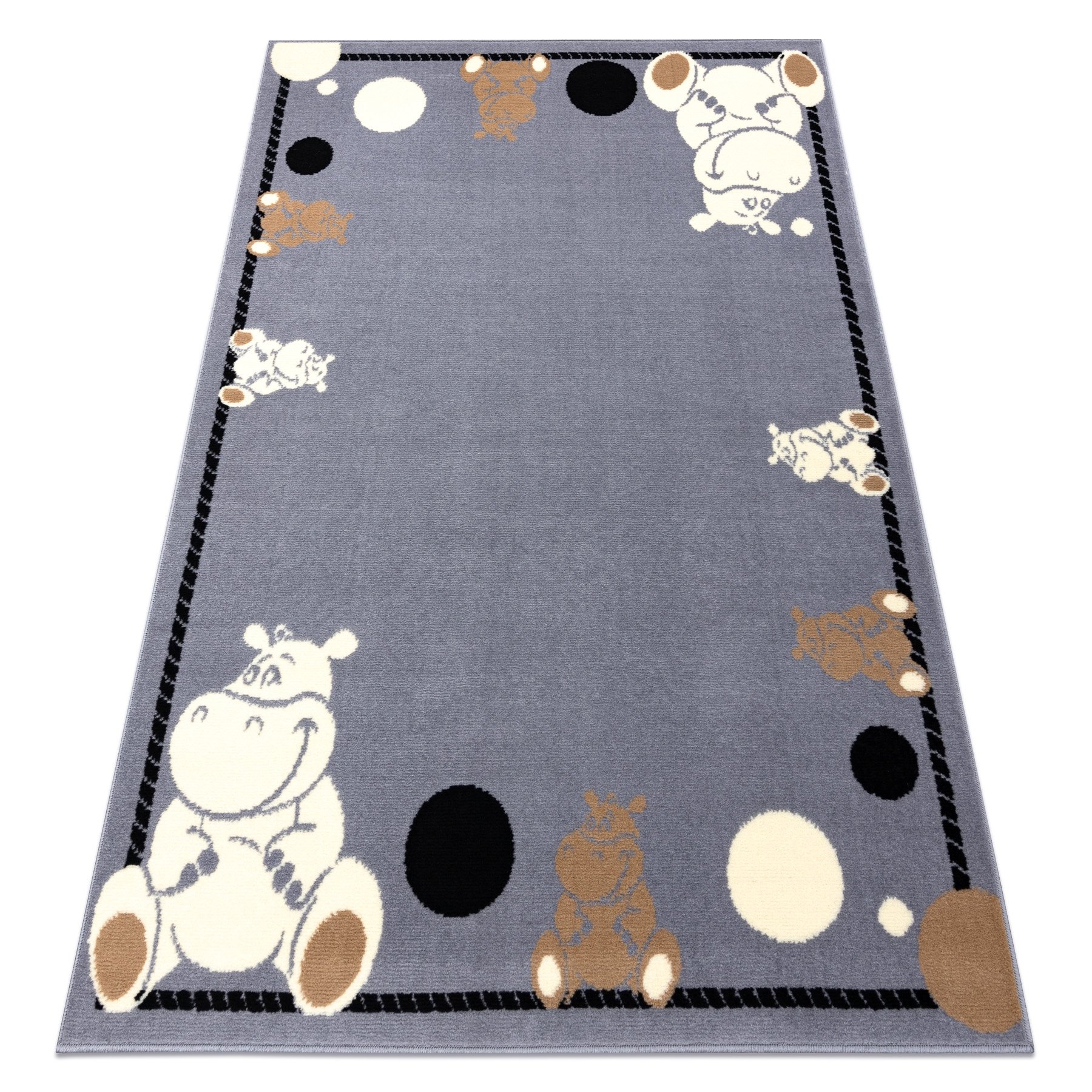 Dywan BCF FLASH Hippo 3993 - Hipopotam, hipek szary 160x220 cm
