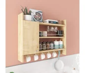 Półki do salonu - Półka ścienna do kuchni KNERR 65x85 cm beżowy - miniaturka - grafika 1