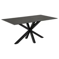 Stoły - Actona Stół Obiadowy Ceramiczny Blat Miriam 160X90 Czarny - miniaturka - grafika 1